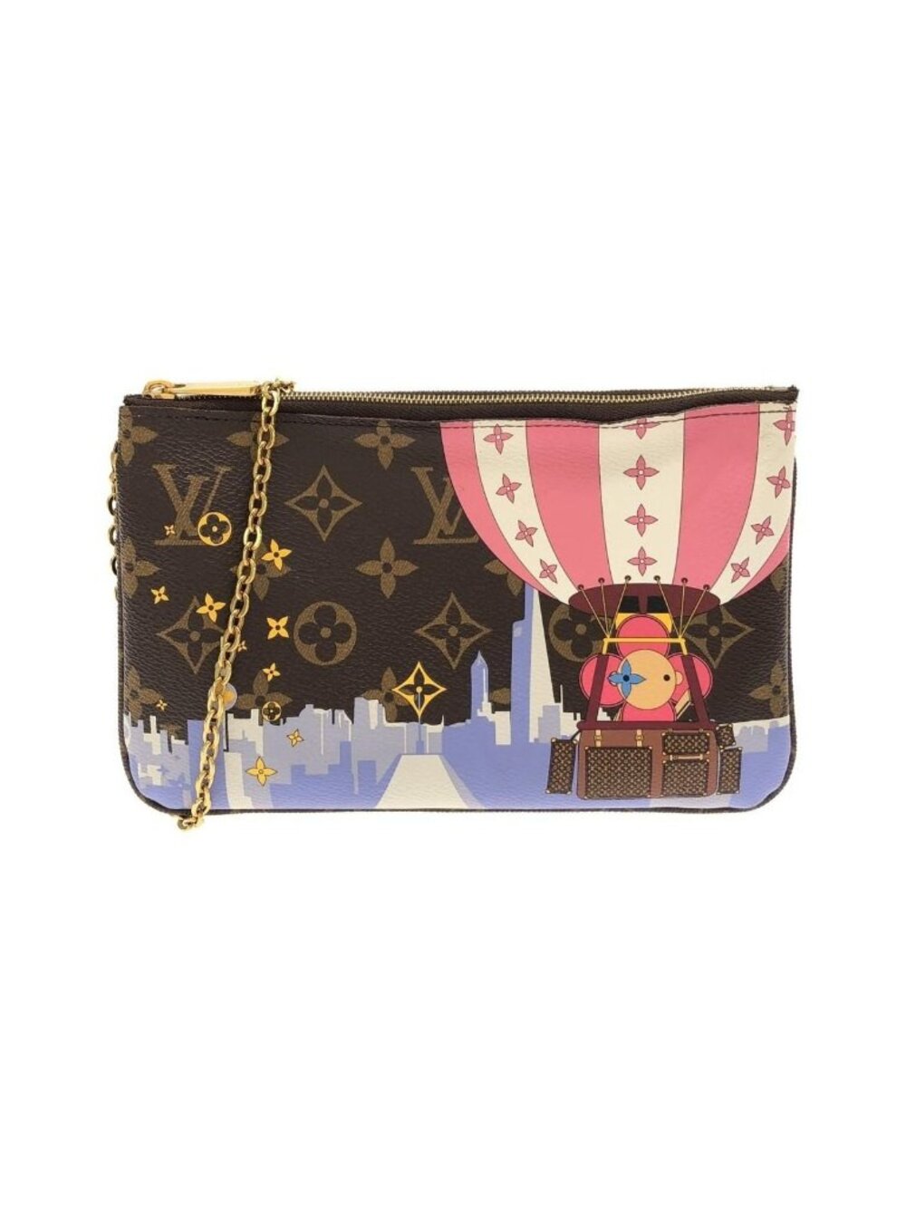 Louis Vuitton Monogram Holiday Pochette Double Zip Shoulder Bag